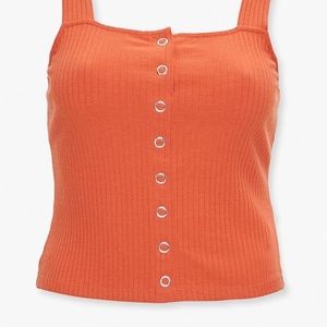 Women’s FOREVER 21 plus orange ribbed knit top